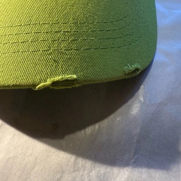 Disney OK Oozma Kappa embroidered Monsters University lime green hat - Picture 2 of 4